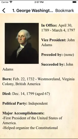 Game screenshot U.S.A. Presidents Pocket Ref. apk