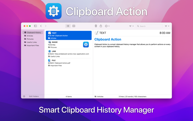 ‎Clipboard Action Screenshot