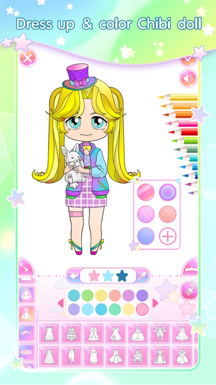 Chibi Doll Coloring & Dress Up