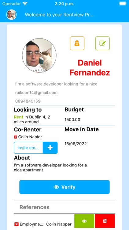 Rentview renter profile