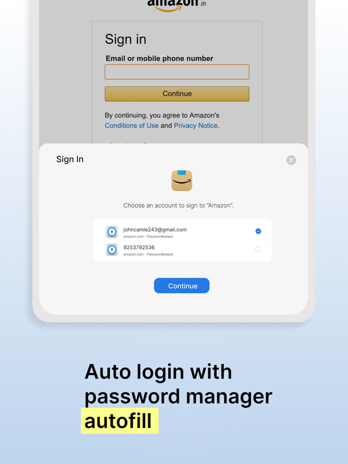 1P Smart Password Manager App