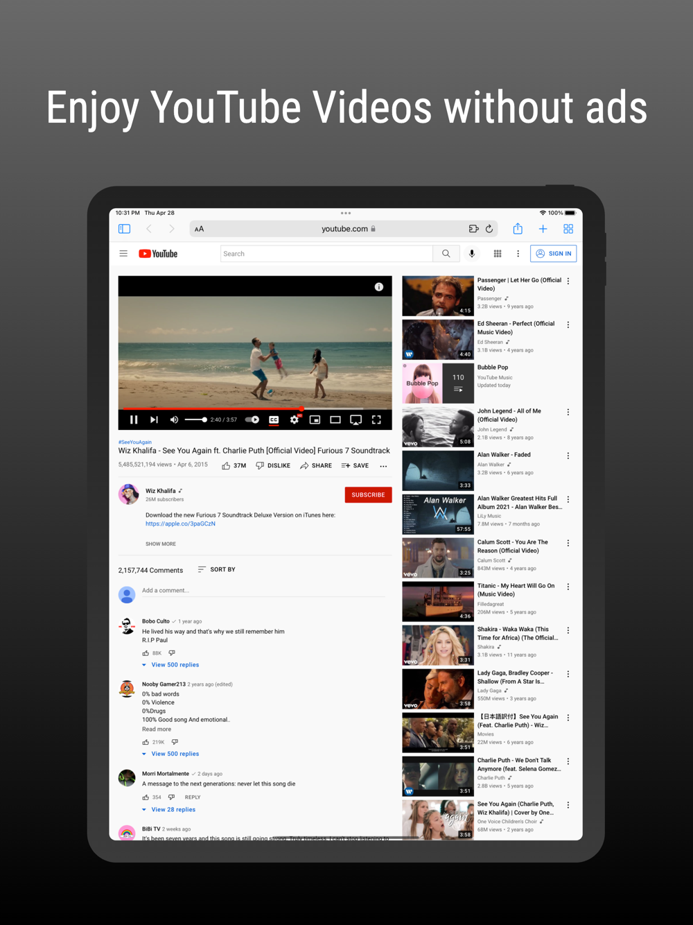 Adblocker For YouTube Videos Free Download App for iPhone