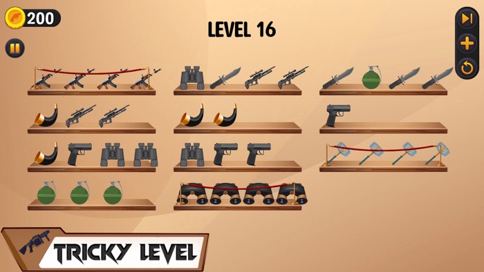 Weapon Sort Color Puzzle