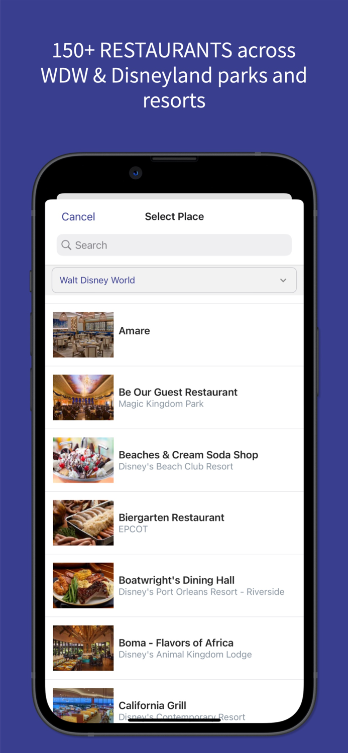 Dining Alerts for Disney Parks