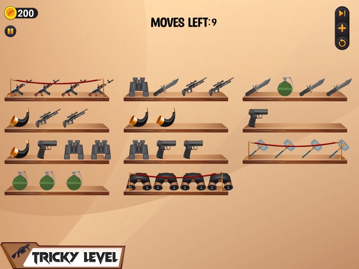 Weapon Sort Color Puzzle