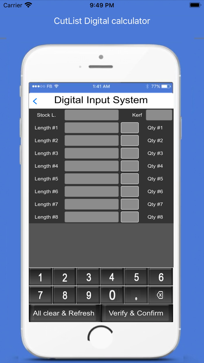 CutList Digital Calculator