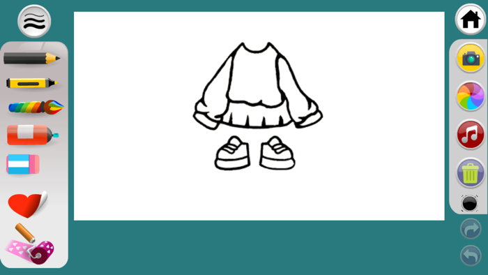 Glitter Toca Outfits Coloring