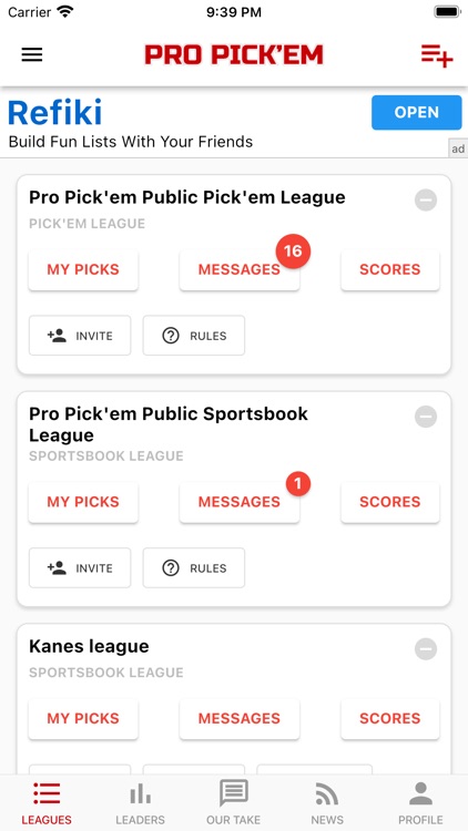 pro pick em