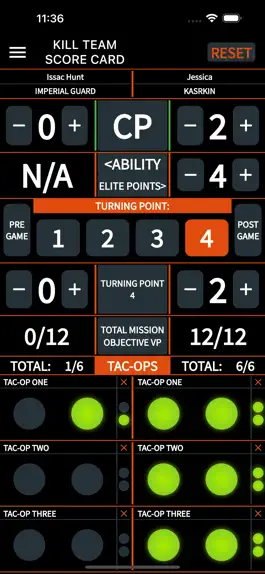 Game screenshot Kill Team Score Card apk