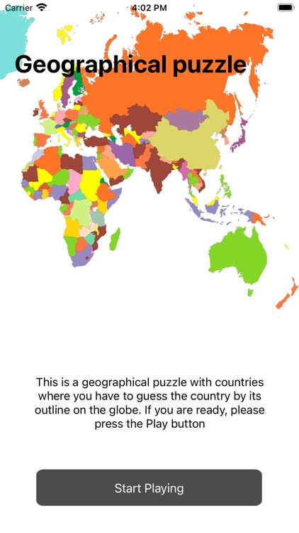 Geographical countries puzzle