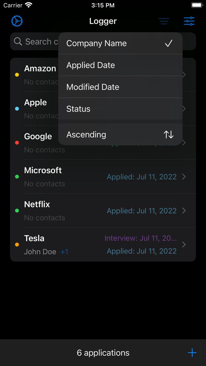 Logger - Track Job Application
