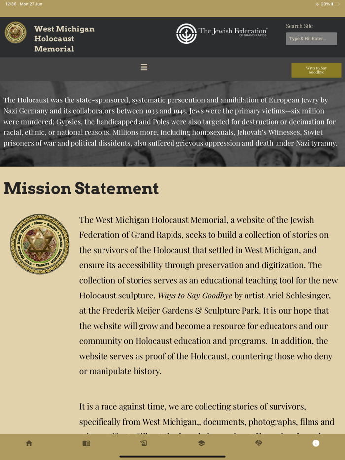 West Mich Holocaust Memorial