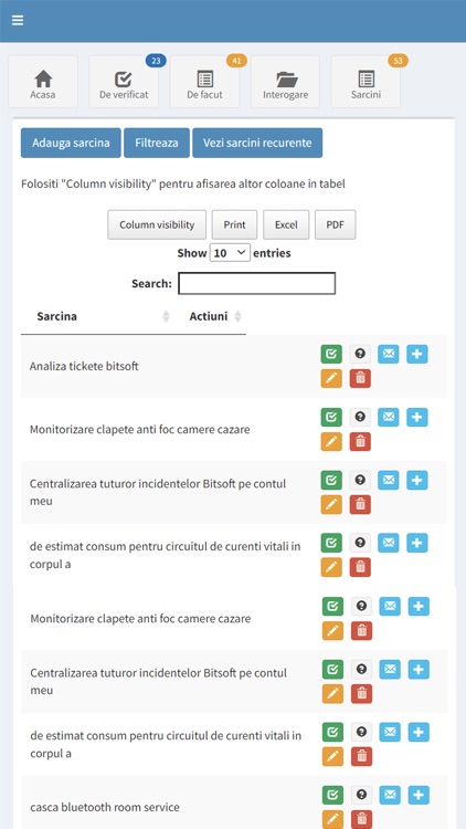 Aplicatie Mentenanta si Horeca