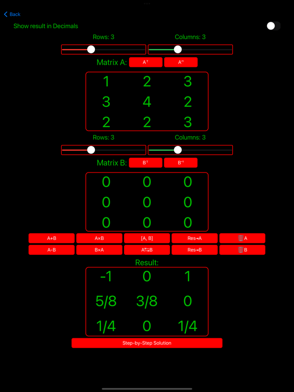 Simple Matrix Operations screenshot 3