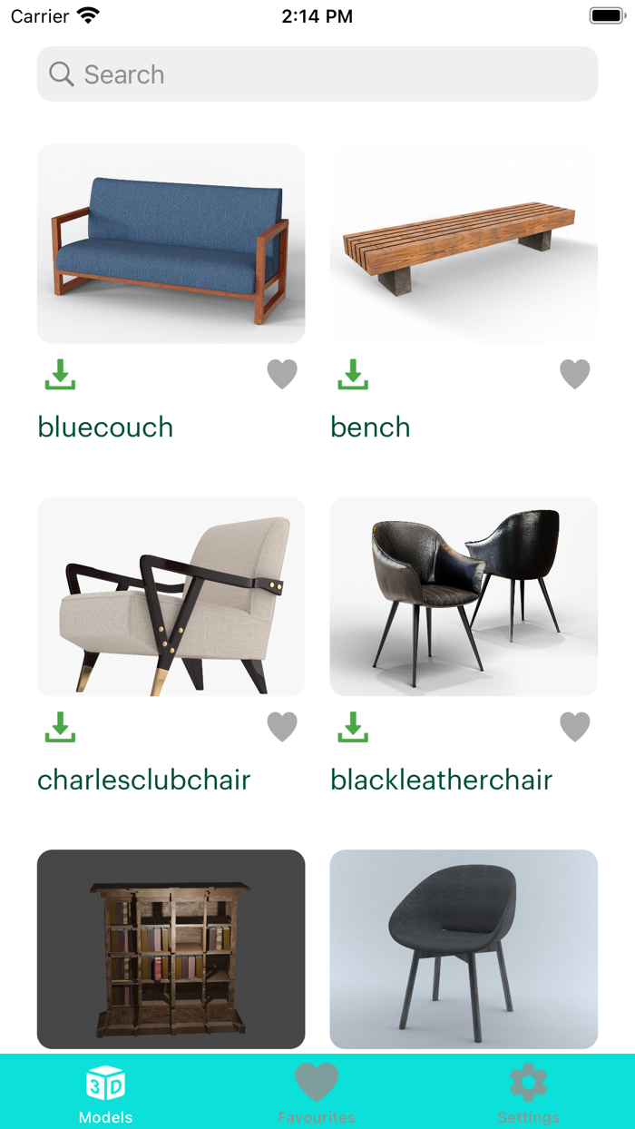 3D Models Furniture for CAD