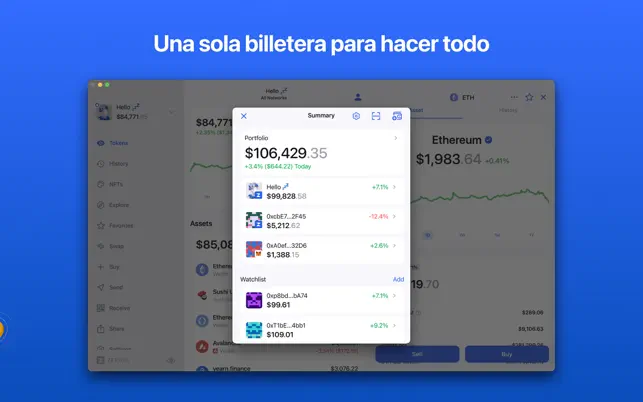 Captura de Pantalla 4 Zerion - billetera crypto iphone