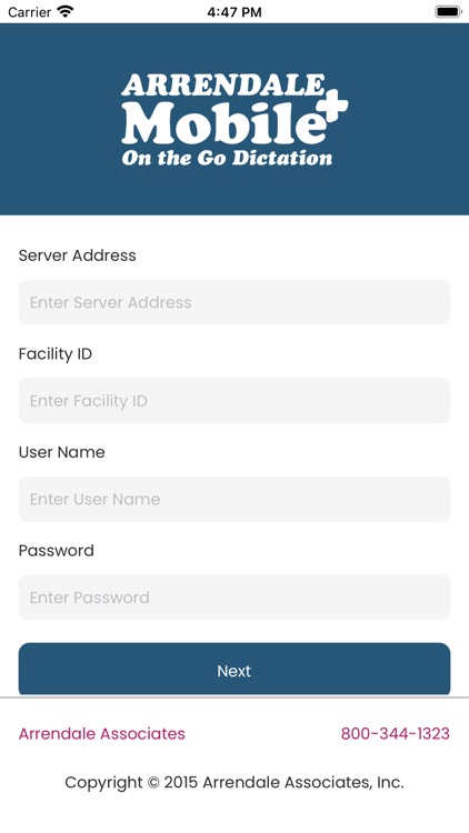 Arrendale Mobile+ Dictation