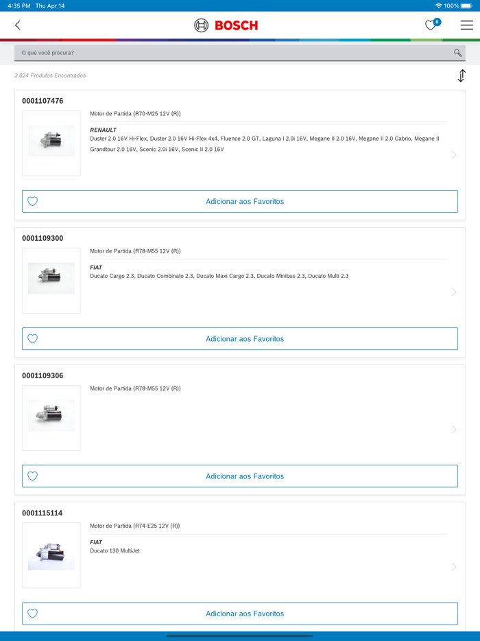 Catálogo de Autopeças Bosch