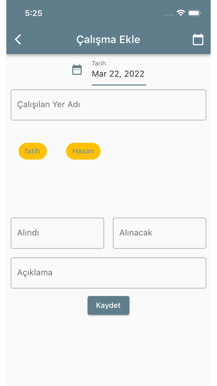 Puantaj Personel Gelir Takip