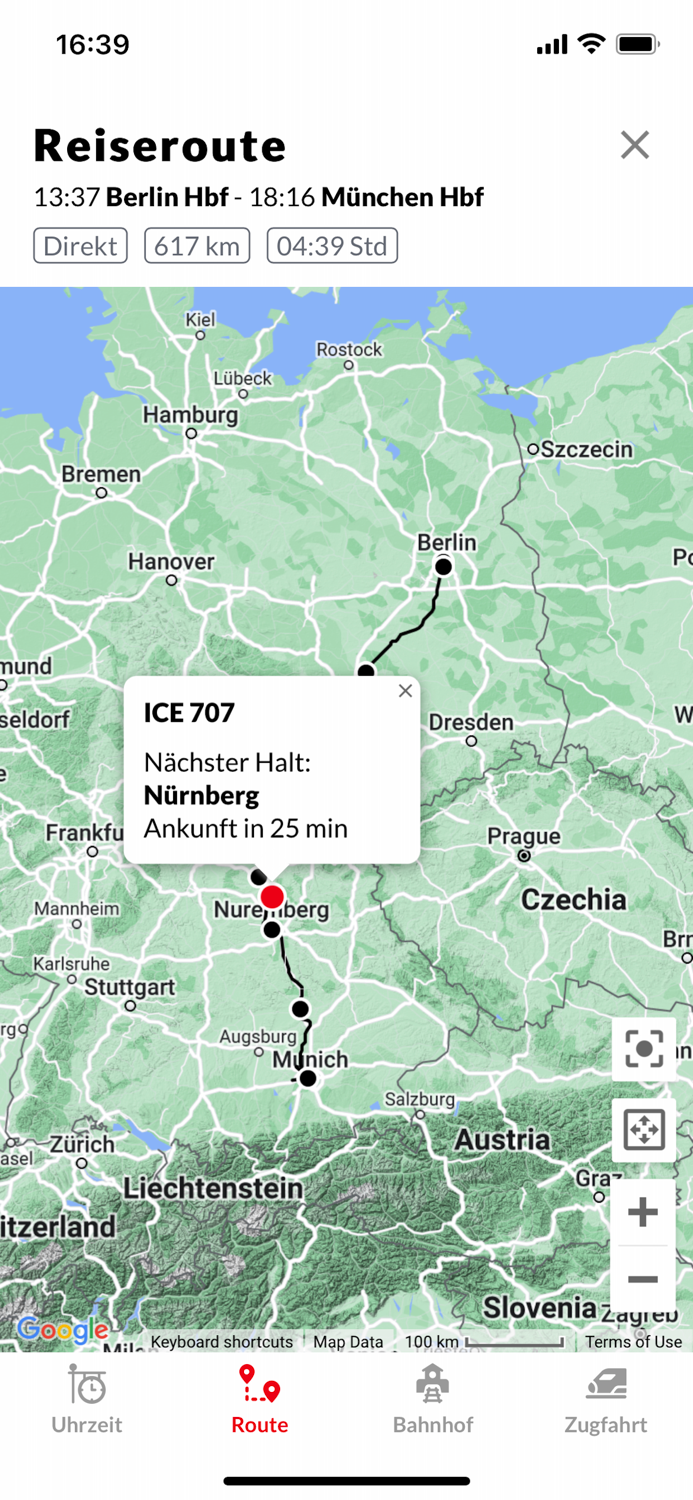 Bahn Fahrplan  Live Tracking