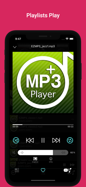 ‎EZMP3 Player Pro Screenshot