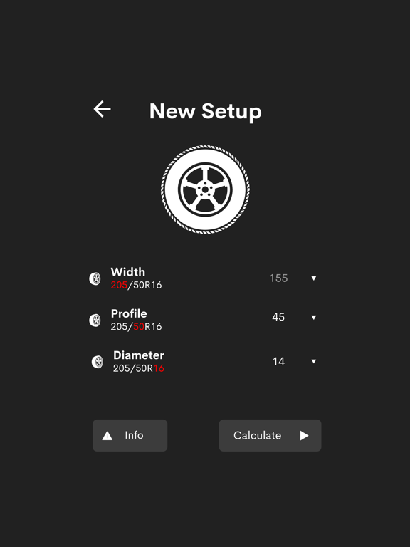 Tyre(Wheel) Size Calculator screenshot 2