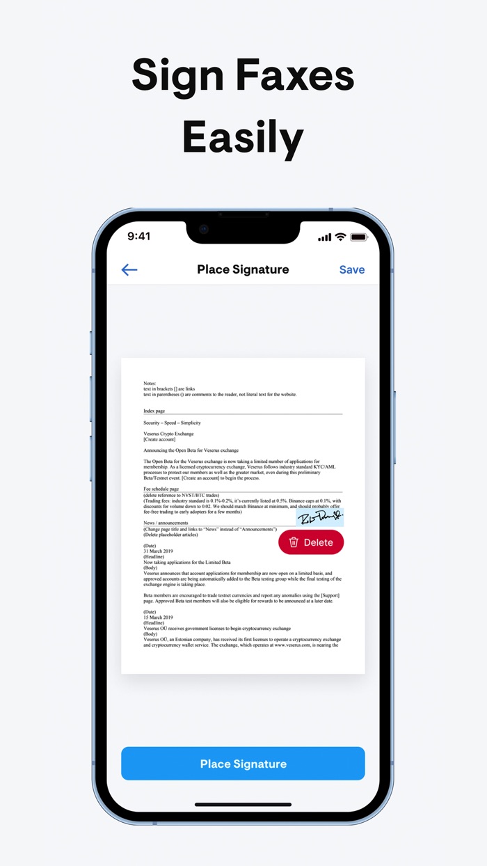 FAX  Send Faxes from Phone