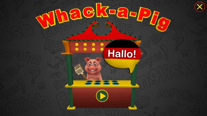 Whack a pig German Vocab Game
