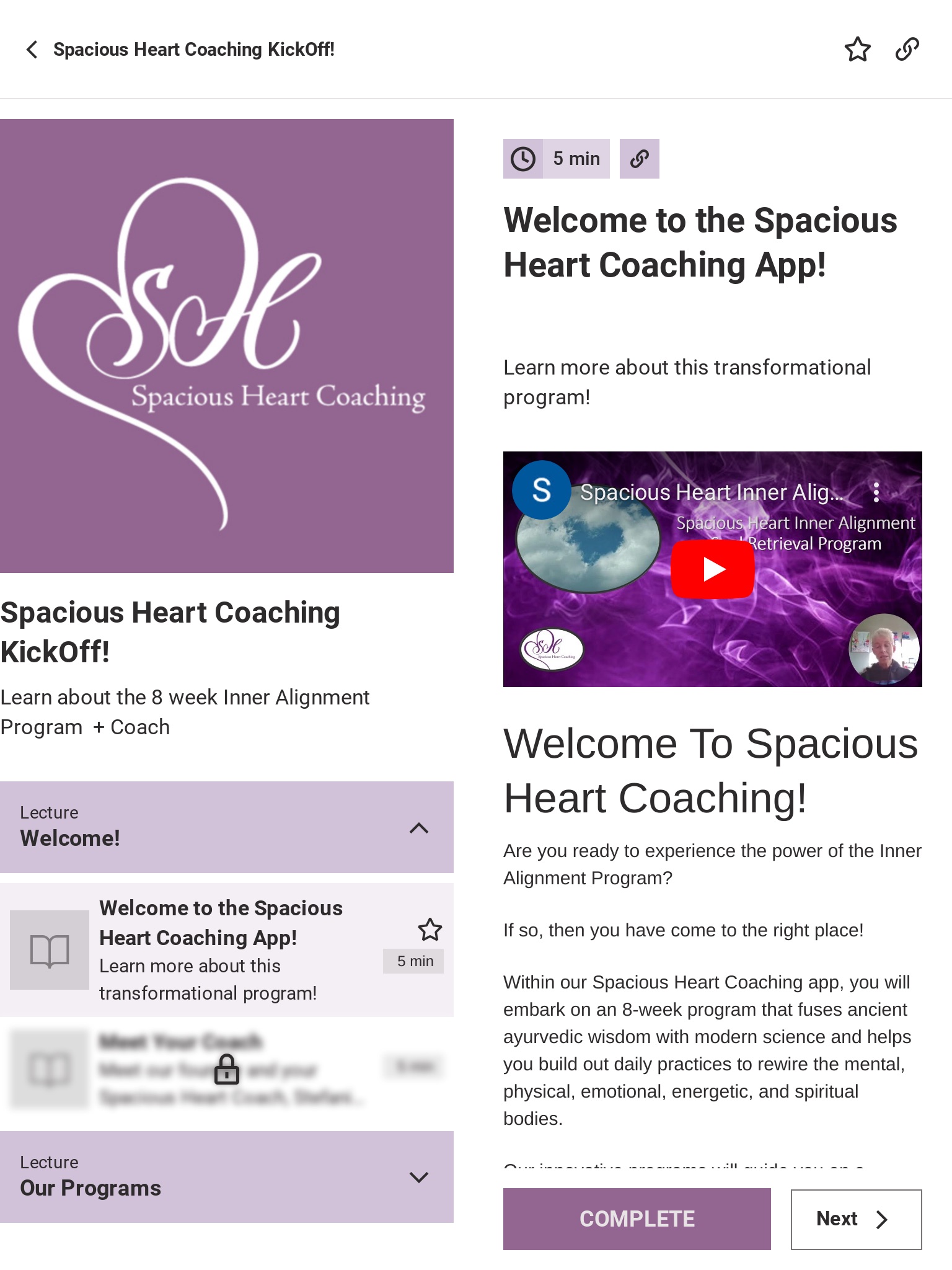 Spacious Heart Coaching screenshot 3