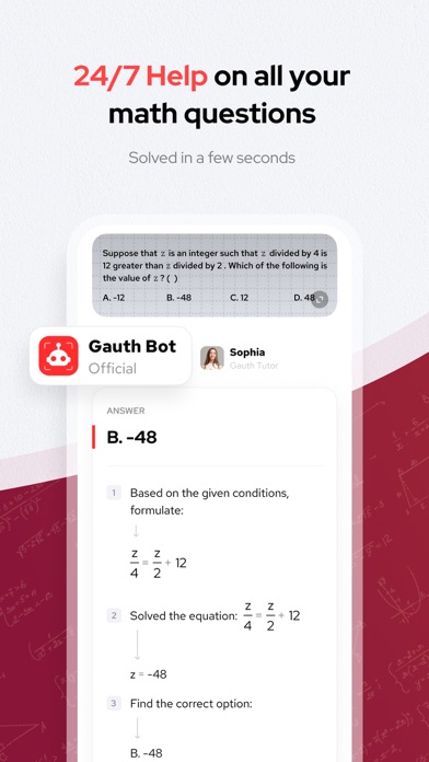 Gauthmath-Math Homework Helper Screenshot