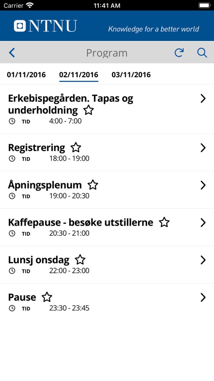 NTNU Conferences App