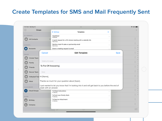 Contacts Groups Pro Mail, text screenshot 3
