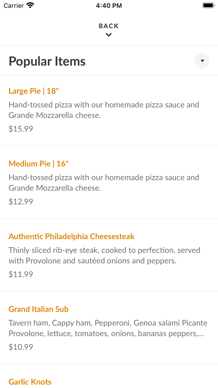 Boardwalk Pizza  Subs