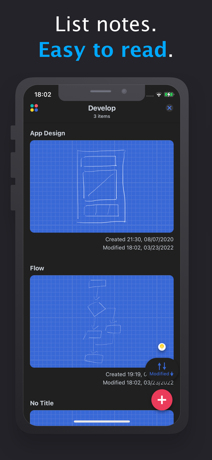 Blue Sketch - Handwritten note