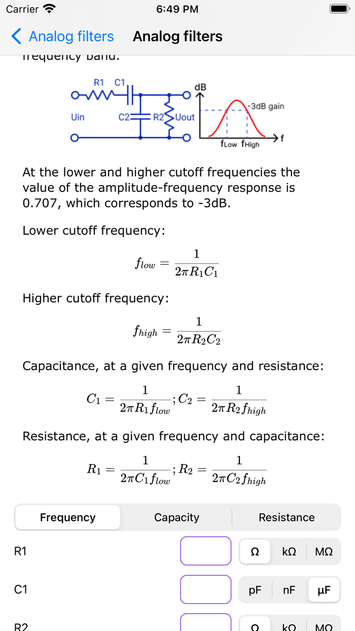 Electronic Circuits Calc Pro