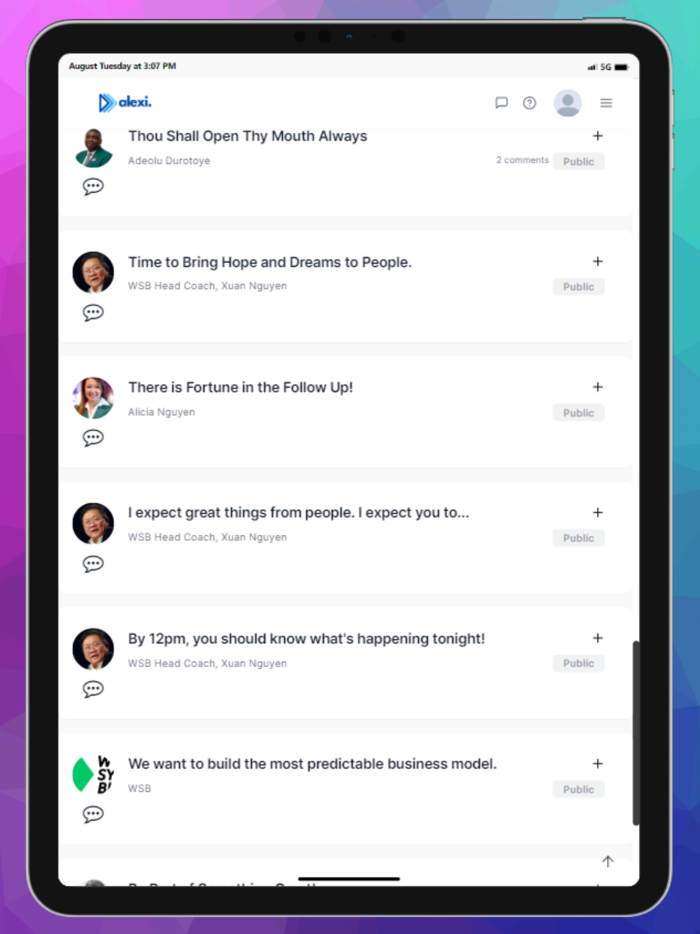 Alexi WFG/WSB Easy Start App