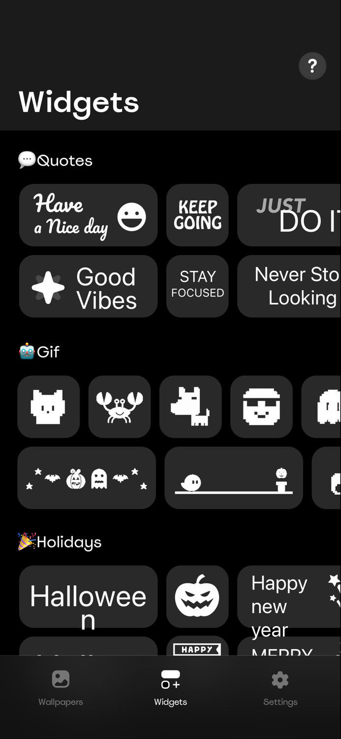Lock Screen Widget, Wallpapers