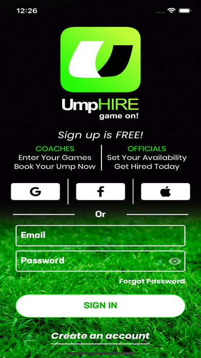 UmpHire screenshot 2