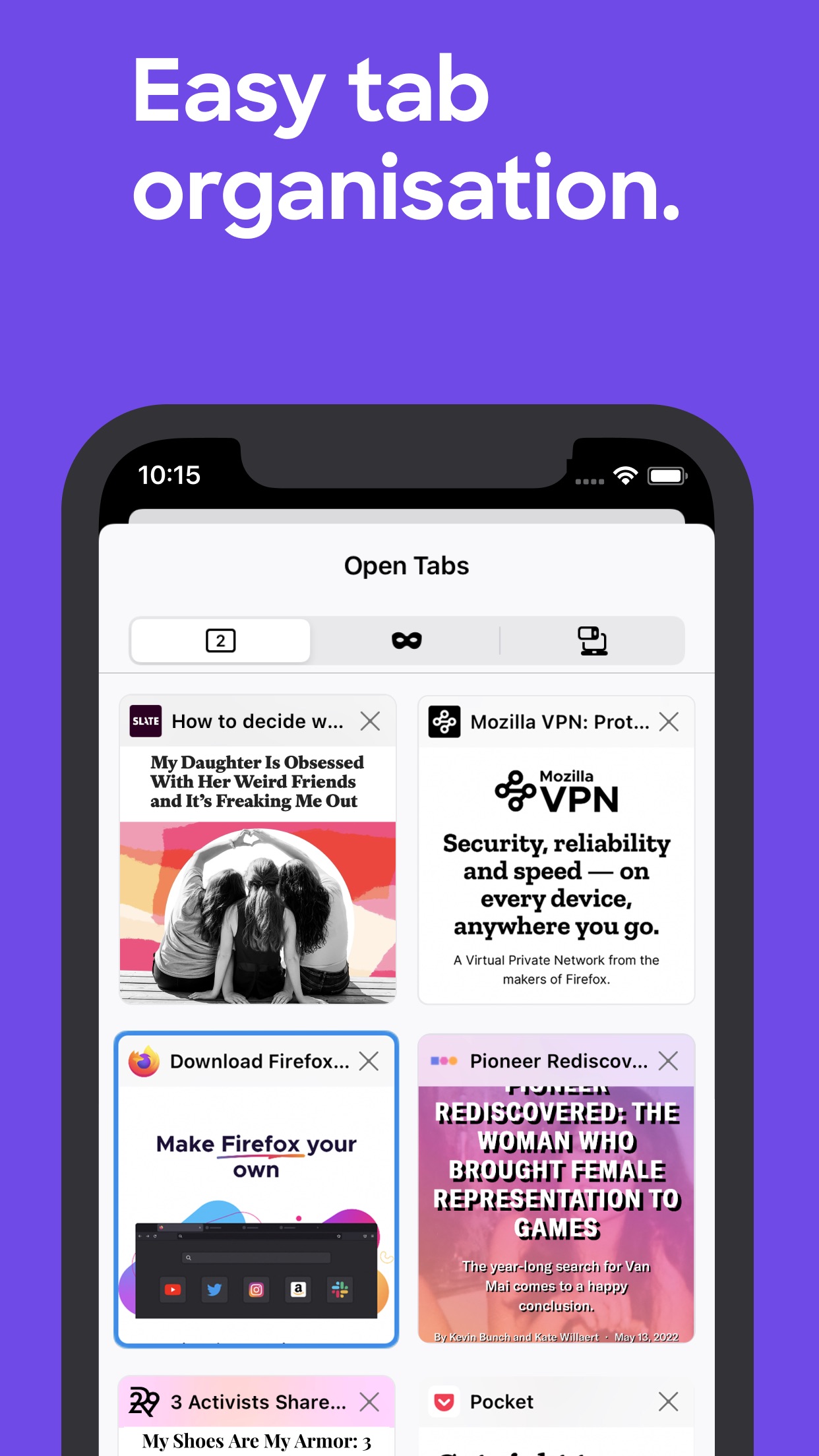 Screenshot do app Navegador web Firefox