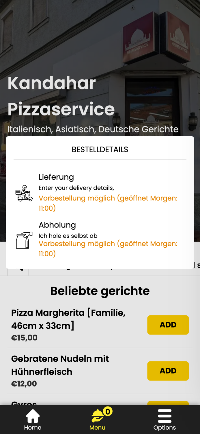 Kandahar Pizzaservice