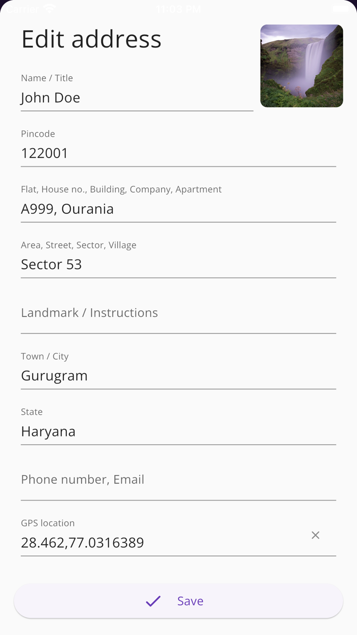 Address App - Easy sharing