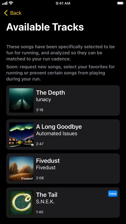 Runtracks: Adaptive playlists