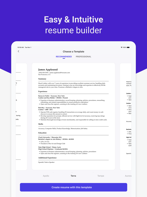 Resume Builder: PDF Resume App screenshot 3