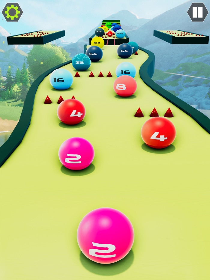 Rolling Ball Run 2048 Game