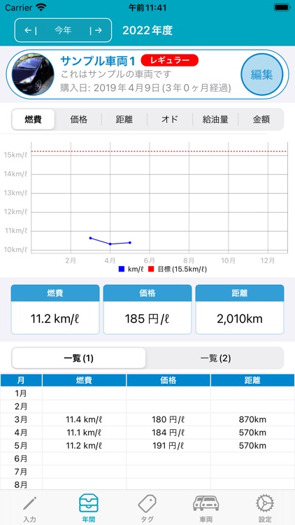 簡単操作「燃費管理」 screenshot-3