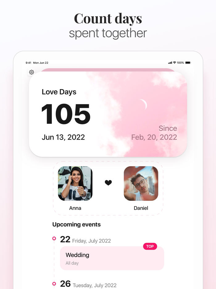 Couple Calendar Anniversary