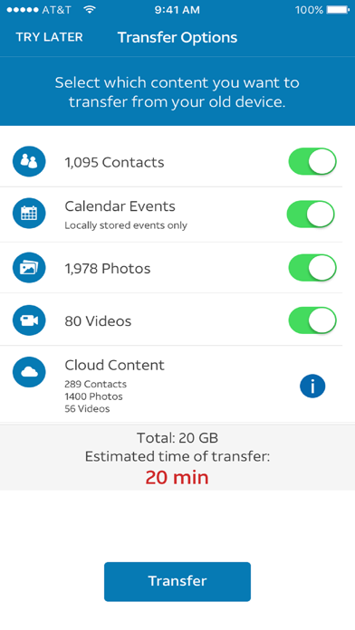 AT&T Mobile Transfer screenshot 3