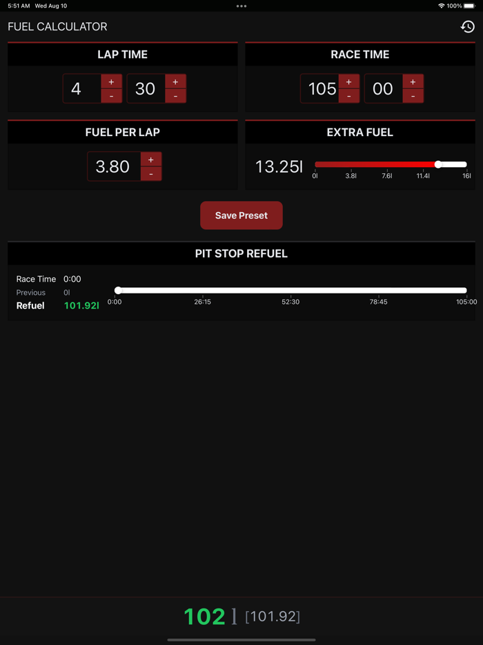 Fuel Calculator planner
