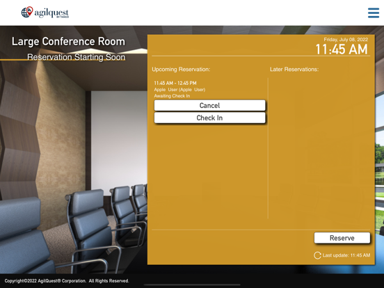Tango Reserve Room Panel screenshot 3