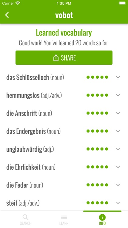 vobot German vocab trainer screenshot-9